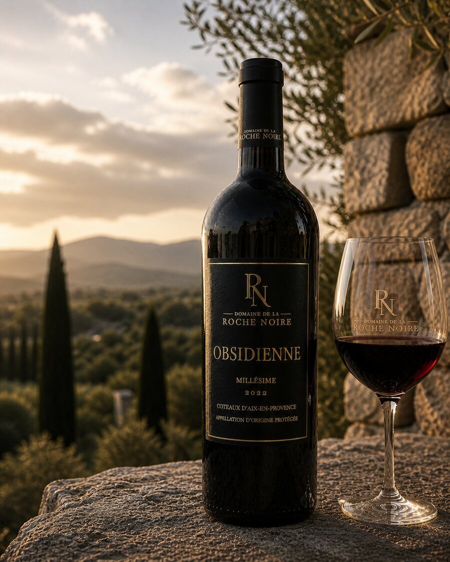 Étiquette Obsidienne pour le Domaine de la Roche Noire